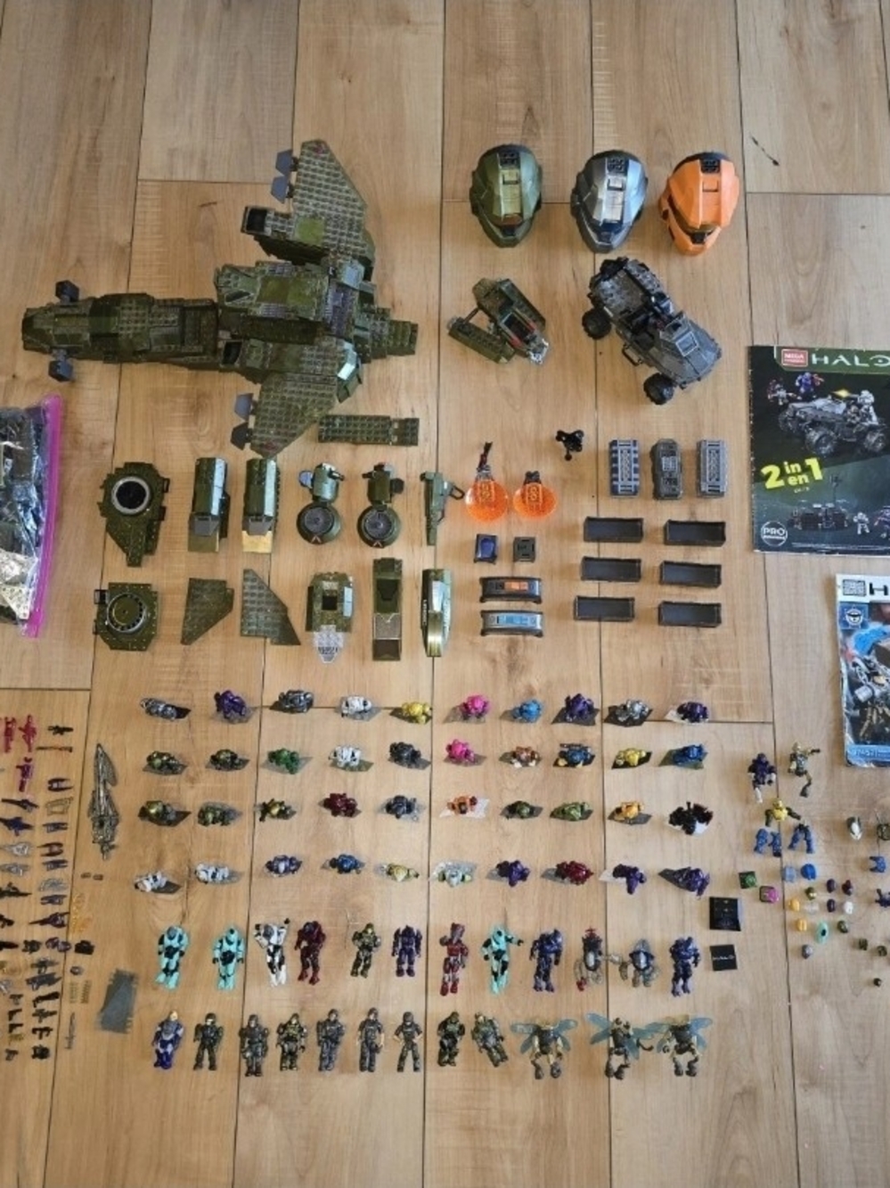 Mega Bloks Construx Halo Pelican Vehicles Minifigs Figures Guns Accessories Lot